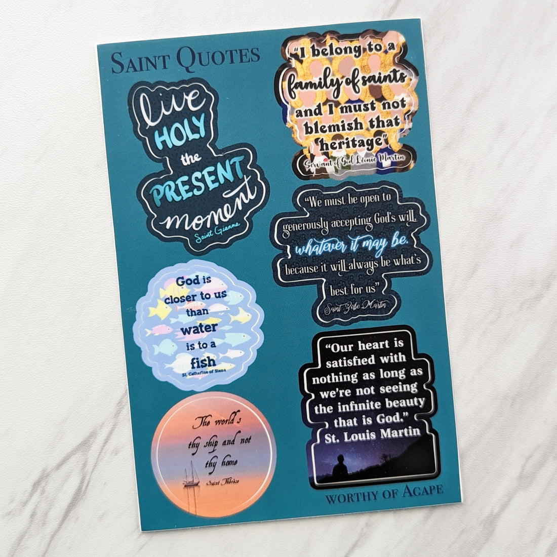 Saint Quote Sticker Sheet