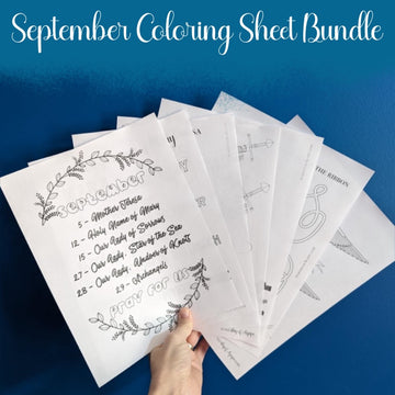 September Coloring Sheet Bundle