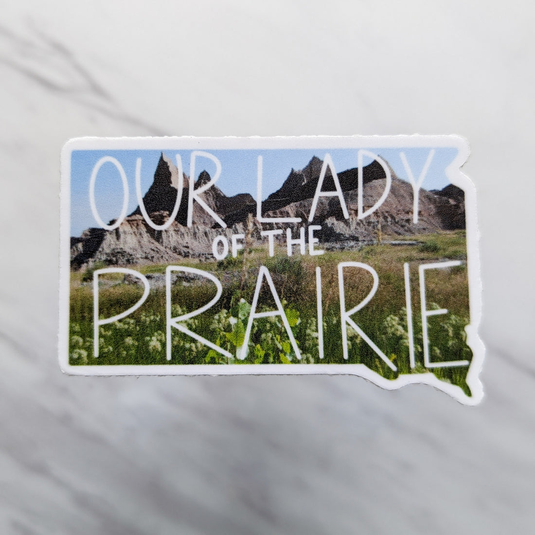 South Dakota (Our Lady of the Prairie) Mary State Sticker