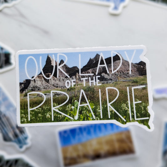 South Dakota (Our Lady of the Prairie) Mary State Sticker