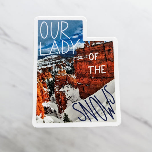 Utah (Our Lady of the Snows) Mary State Sticker