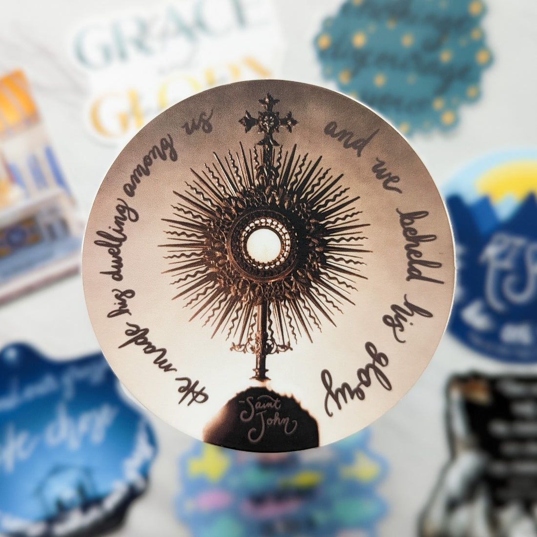 We Beheld His Glory (Saint John the Beloved) Sticker