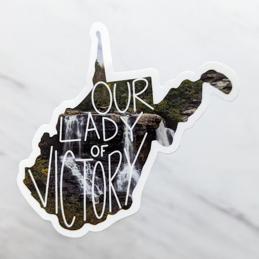 West Virginia (Our Lady of Victory) Mary State Sticker