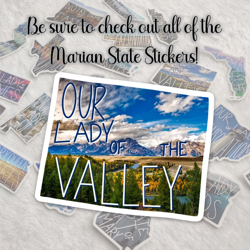 Wyoming (Our Lady of the Valley) State Sticker