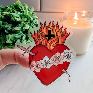 Immaculate Heart of Mary Clear Sticker