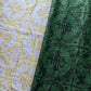 Green and White IHS Altar Cloth and Vestment Blanket
