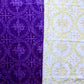 White and Purple IHS Altar Cloth and Vestment Blanket