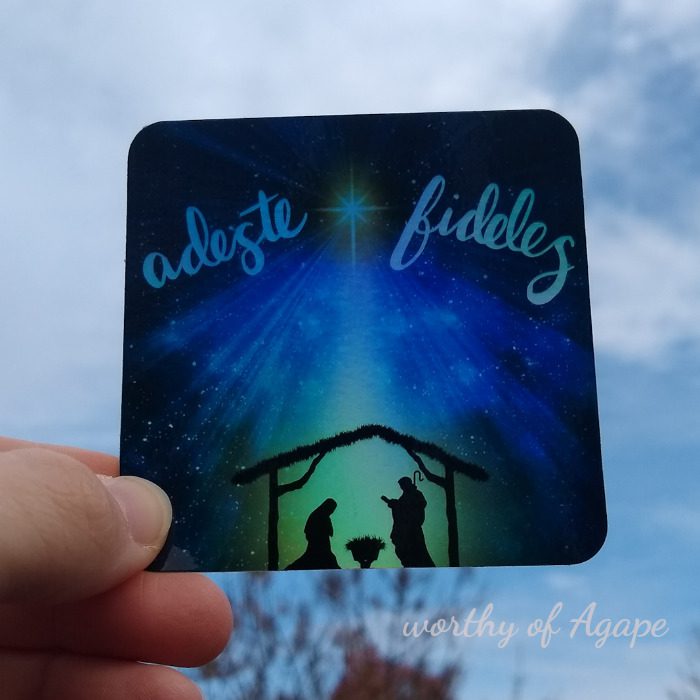 Adeste Fideles Holographic Sticker (Latin Sticker Series)