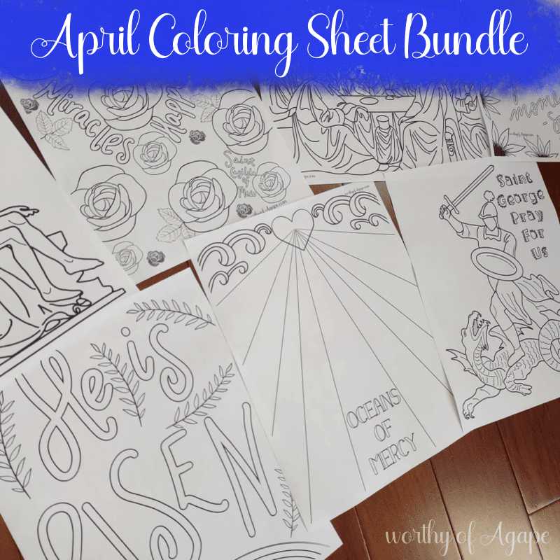 April Coloring Sheet Bundle