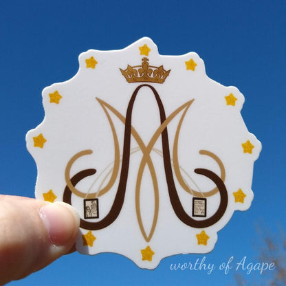 Our Lady of Mount Carmel Auspice Maria Sticker