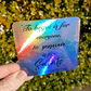 Perseverance is for Saints Holographic Sticker