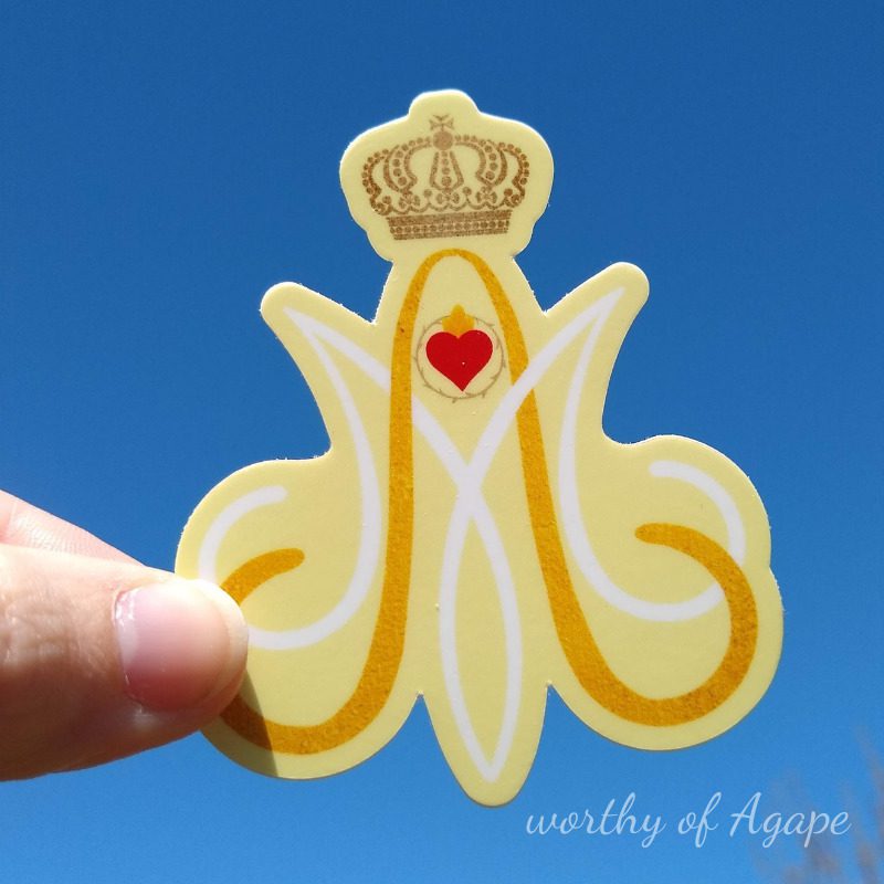 Our Lady of Fatima Auspice Maria Sticker