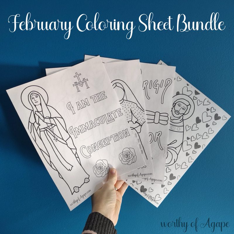 February Coloring Sheet Bundle