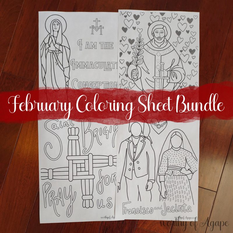 February Coloring Sheet Bundle