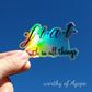 Fiat - Faith In All Things - Holographic Vinyl Sticker