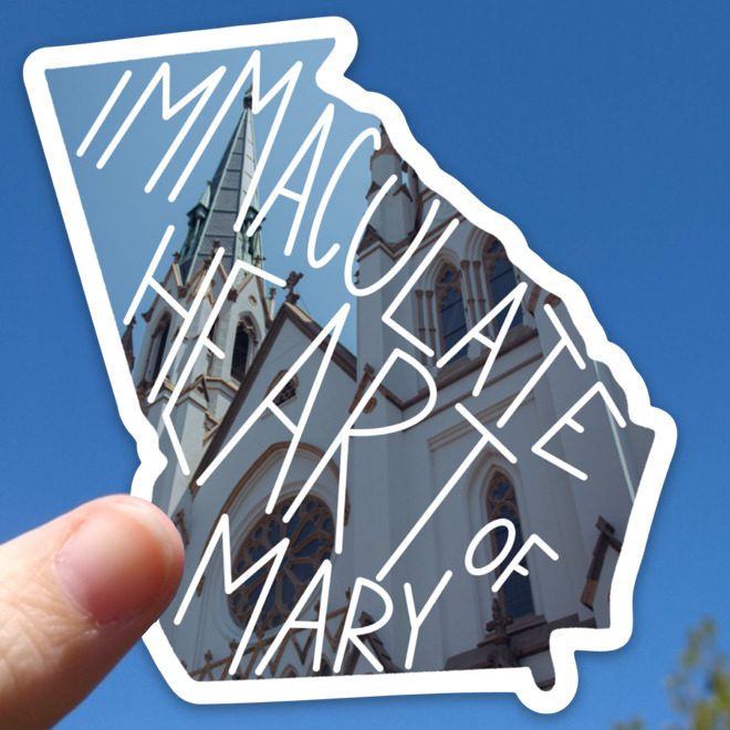 Georgia (Immaculate Heart of Mary) Mary State Sticker