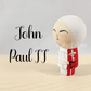 Saint John Paul II Kokeshi Peg Doll