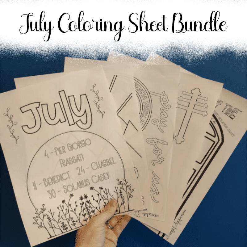 July Coloring Sheet Bundle