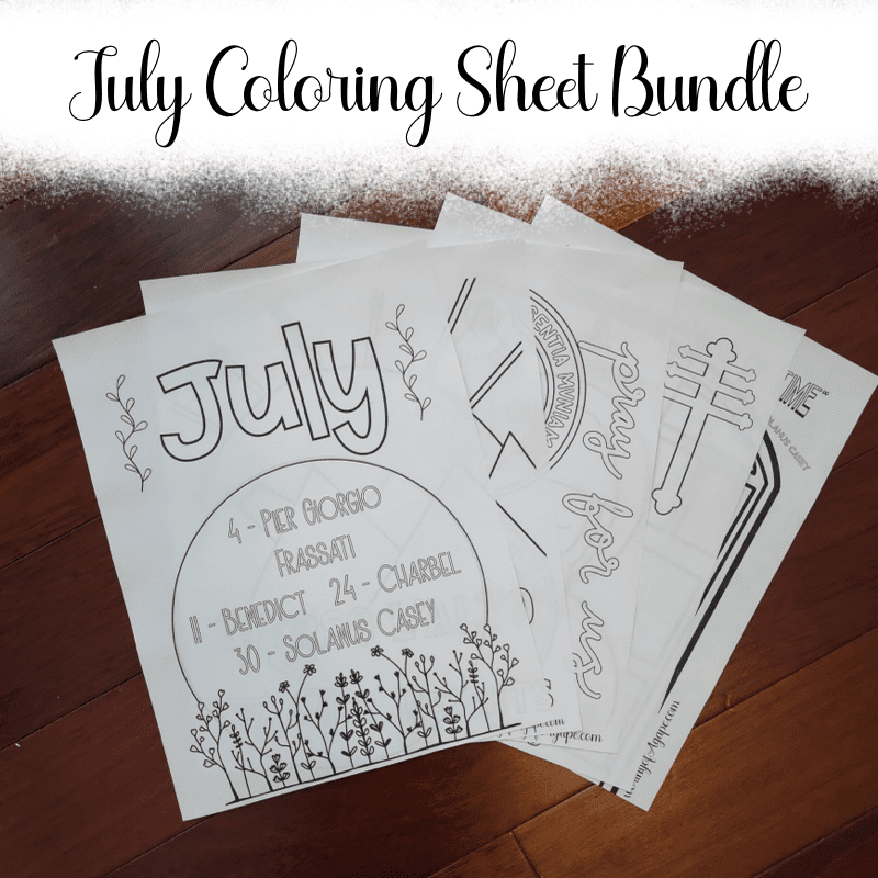 July Coloring Sheet Bundle