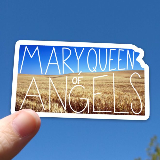 Kansas (Mary, Queen of Angels) Mary State Sticker