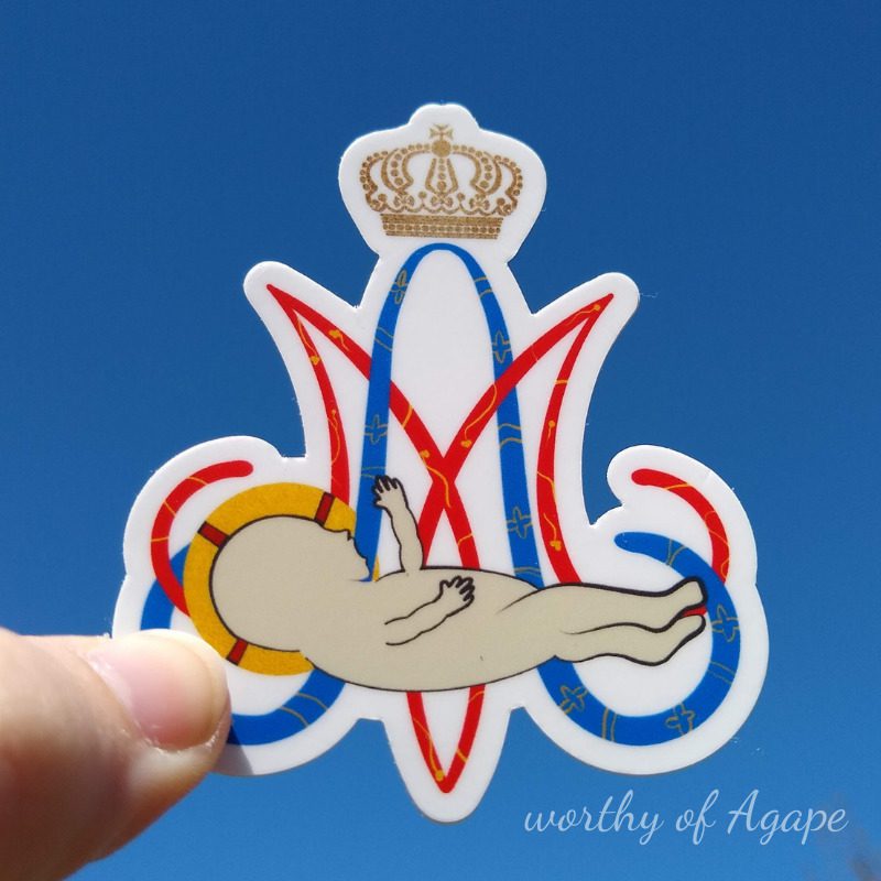 Our Lady of La Leche Auspice Maria Sticker