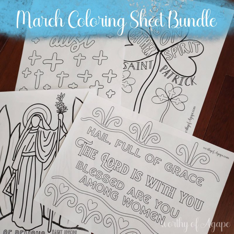 March Coloring Sheet Bundle