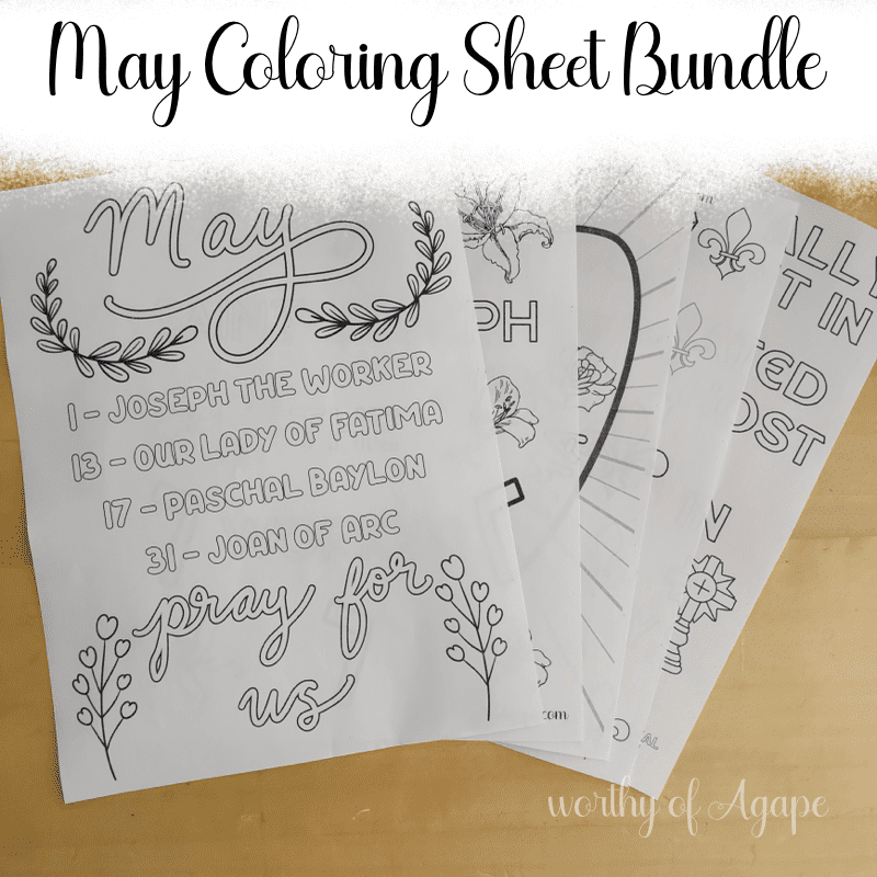 May Coloring Sheet Bundle