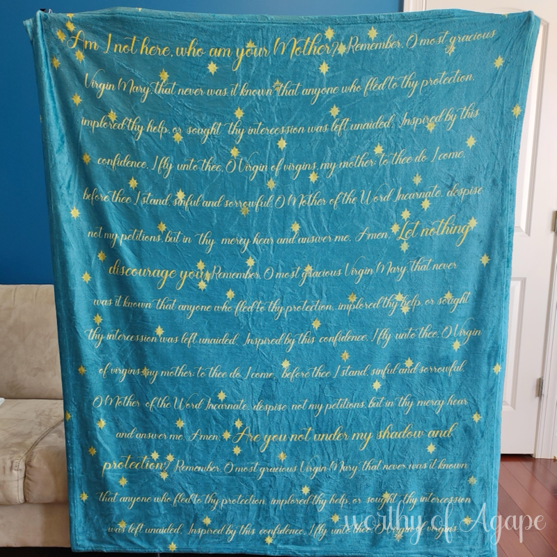 Our Lady of Guadalupe + Memorare Blanket