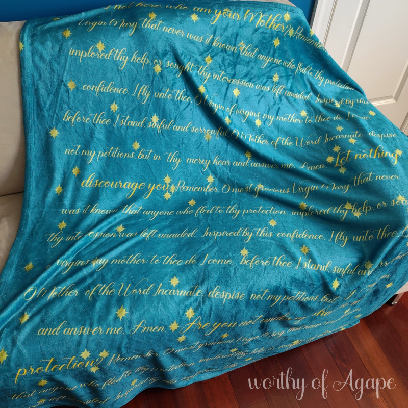 Our Lady of Guadalupe + Memorare Blanket