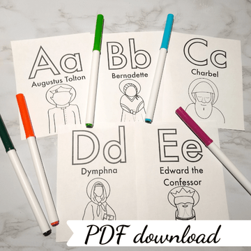 Saintly Alphabet Flash Cards Bundle