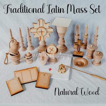 Natural Wood Traditional Latin Mass Set