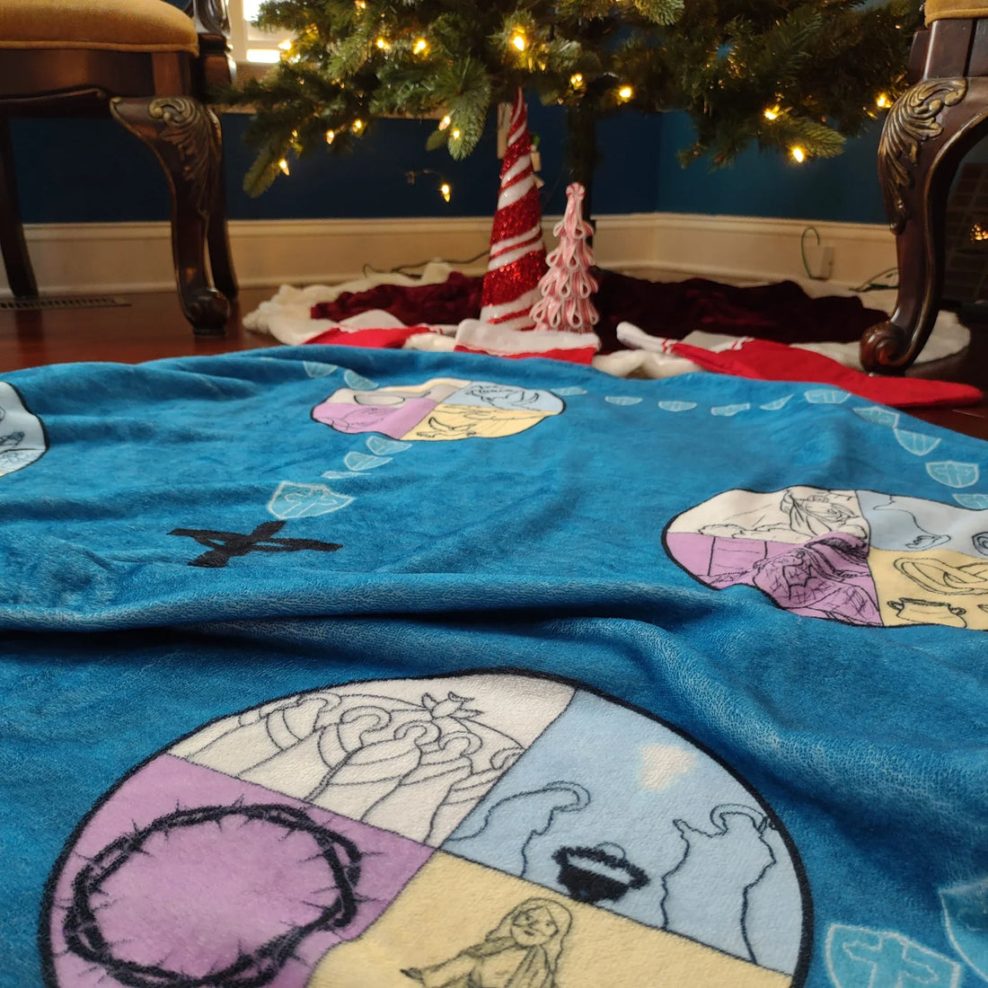 Rosary Prayer Blanket - Blue